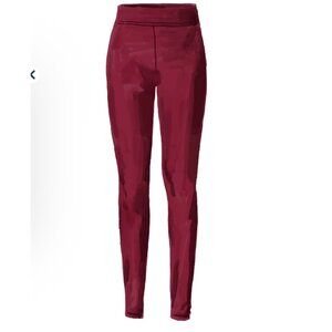 J Peterman M L Mid Rise Leggings Ankle Black Cherry Burgundy
